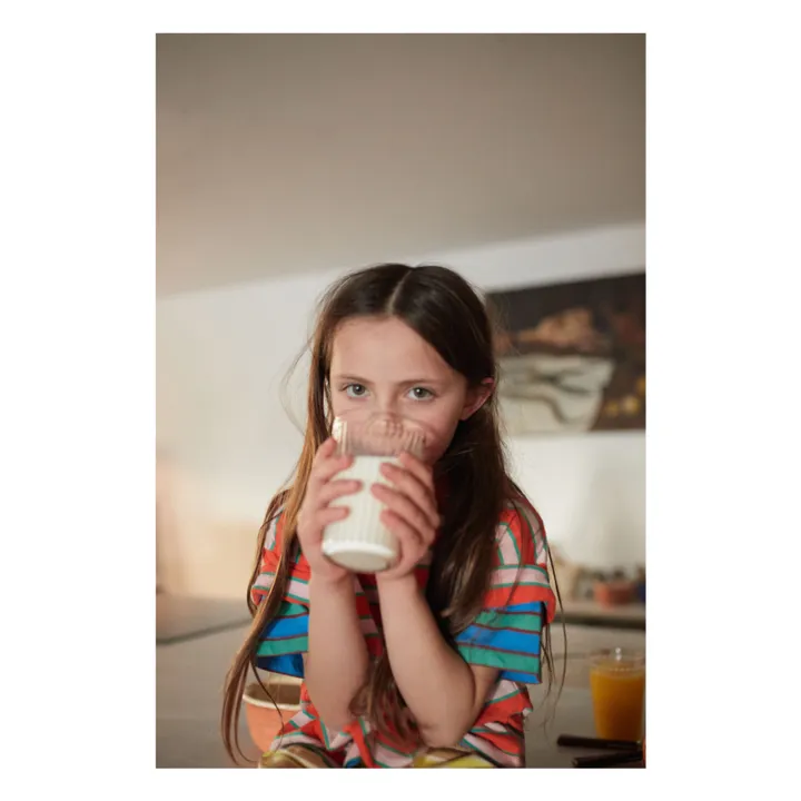 Ensemble T-shirt et Short Rayé Coton Bio | Rouge- Image produit n°7