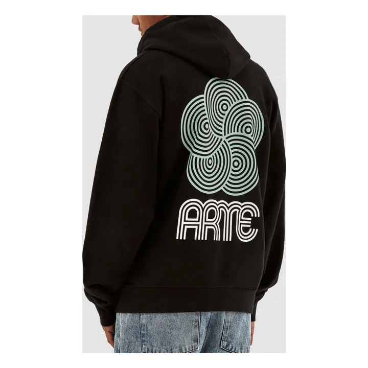 Sudadera con capucha Circle Flower | Negro- Imagen del producto n°5