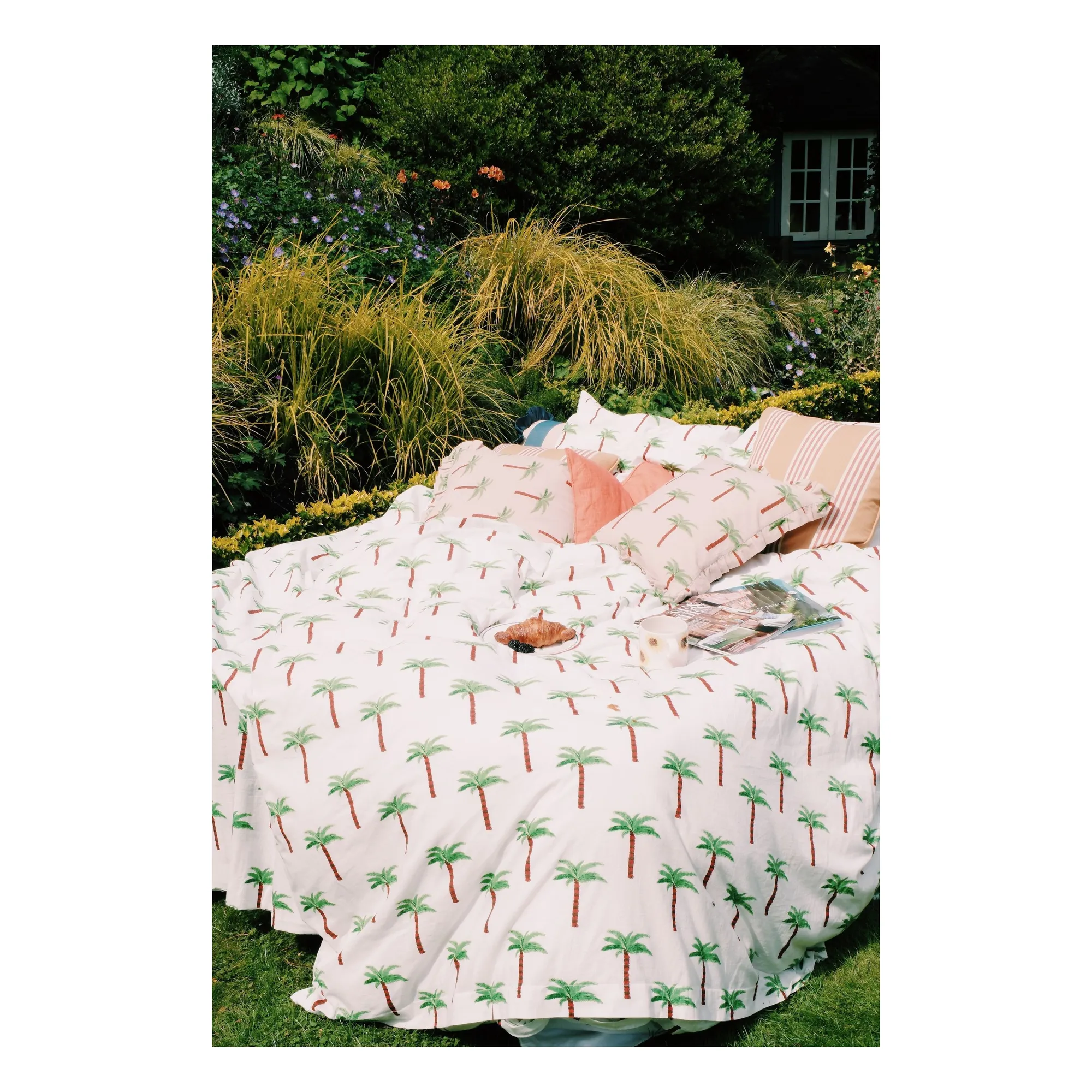 Coussin Les Palmiers  | Marron- Image produit n°2