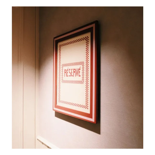 Poster Réservé  | Rouge