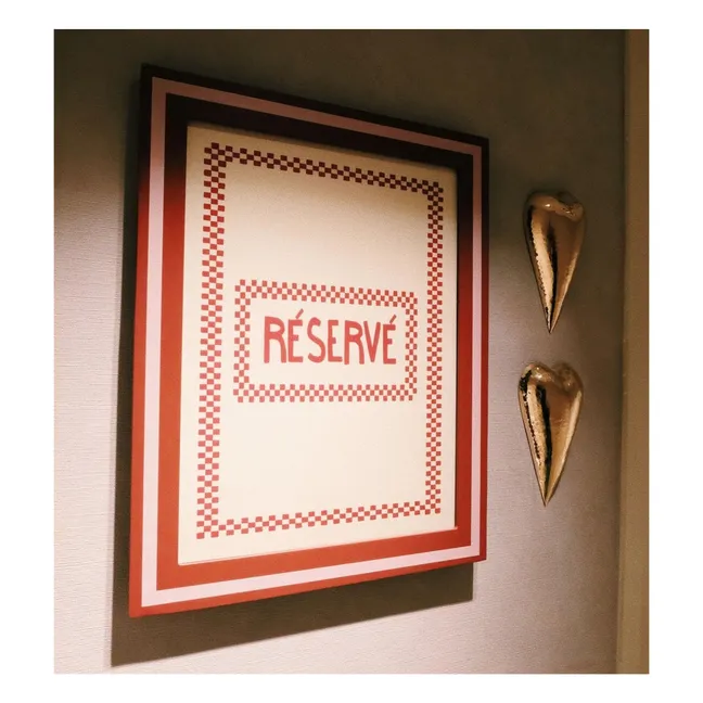 Poster Réservé  | Rouge