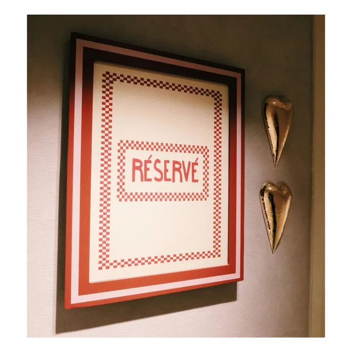 Poster Réservé  | Rouge- Image produit n°1