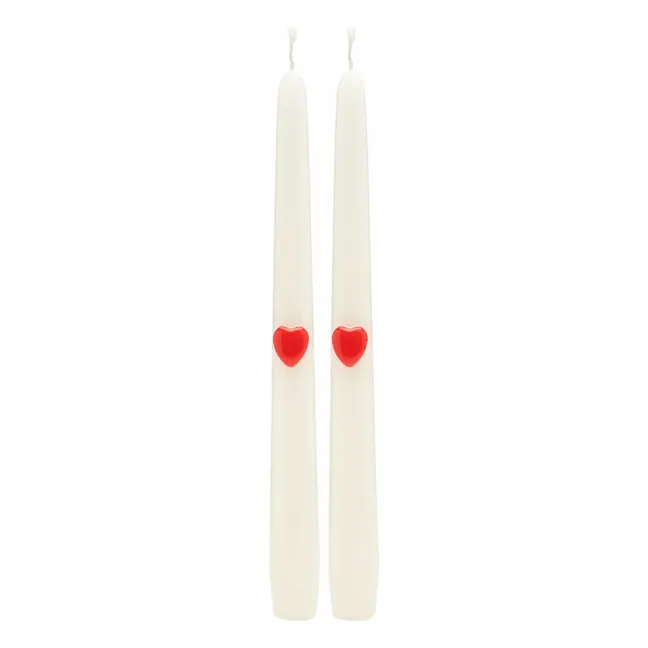 Romance Kerzen - 2er Set  | Rot