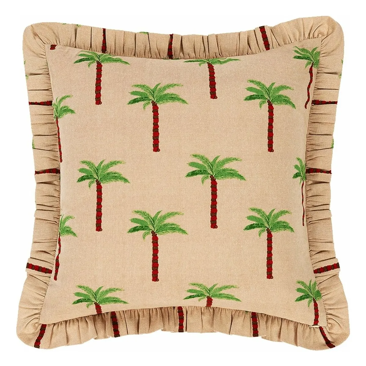 Coussin Les Palmiers  | Marron- Image produit n°0