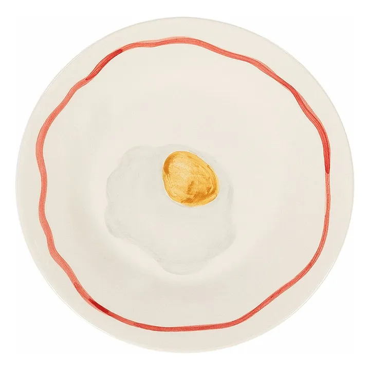 Assiette Œuf | Rouge- Image produit n°0