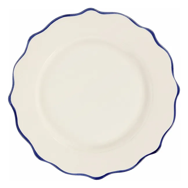Plato festoneado  | Azul