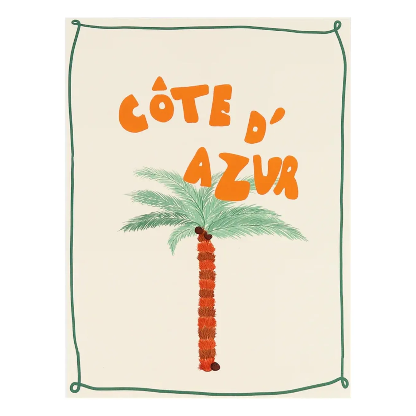 Anna + Nina Green Côte D'azur Poster