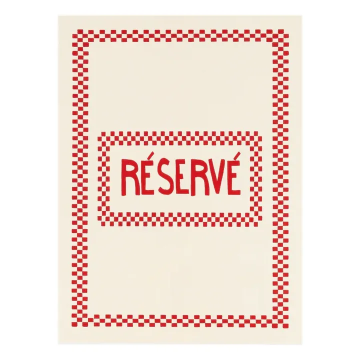 Poster Réservé  | Rouge- Image produit n°0