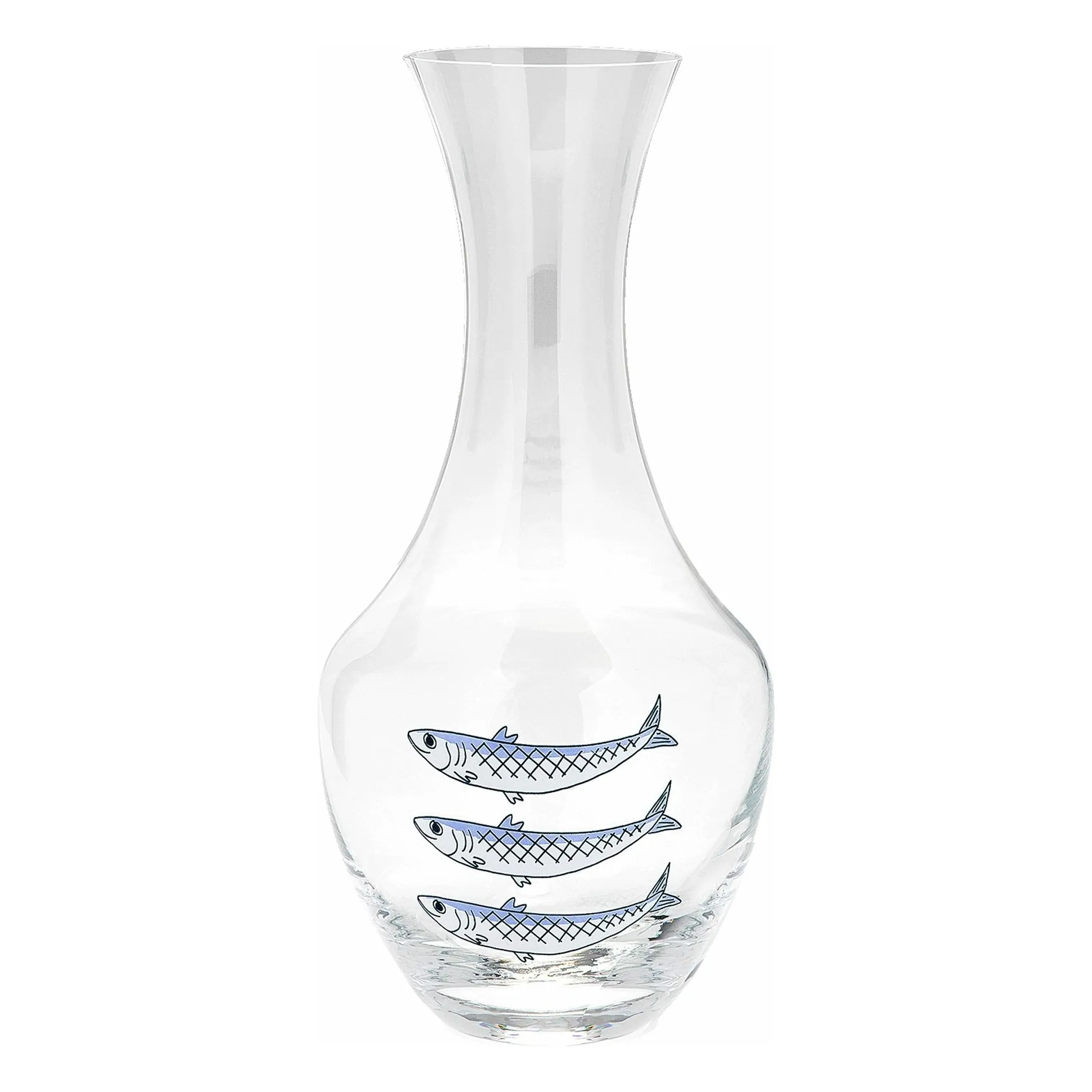 Anna + Nina Blue Sardine Carafe