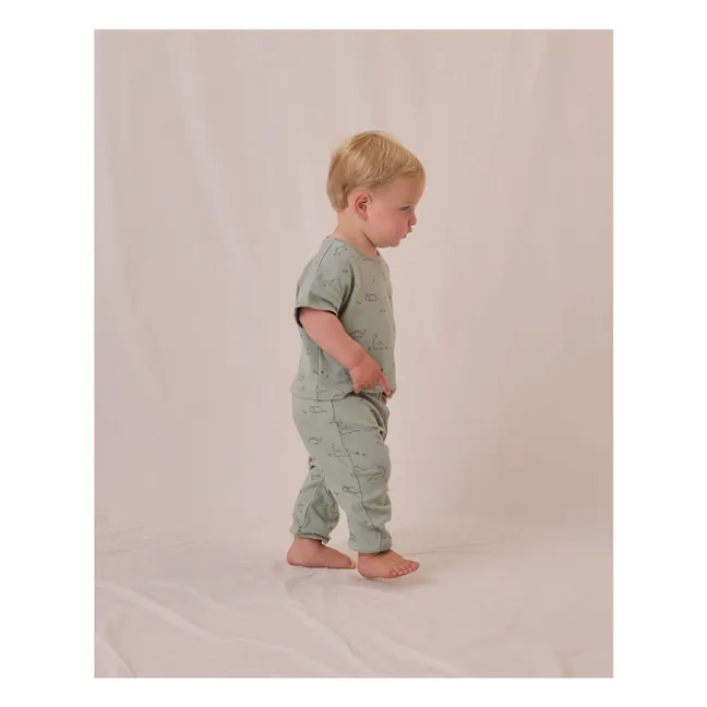 T-shirt and pants set | Celadon