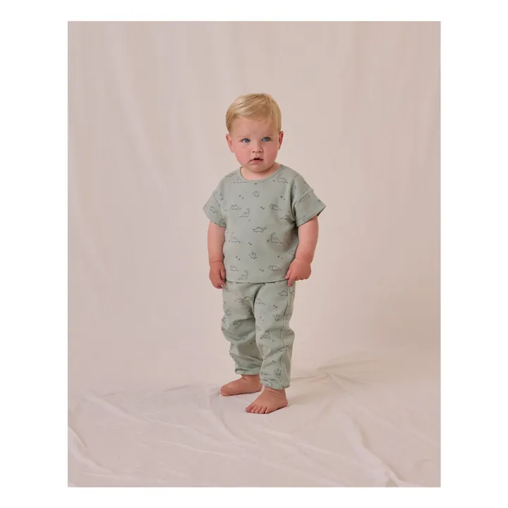 Ensemble T-shirt et Pantalon | Vert céladon- Image produit n°3