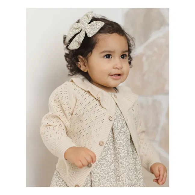 Ruffle-neck vest | Ecru