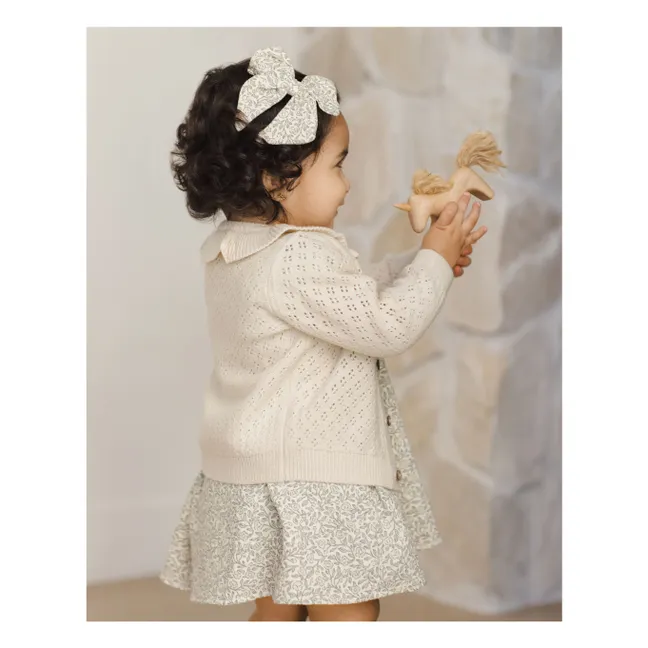 Ruffle-neck vest | Ecru