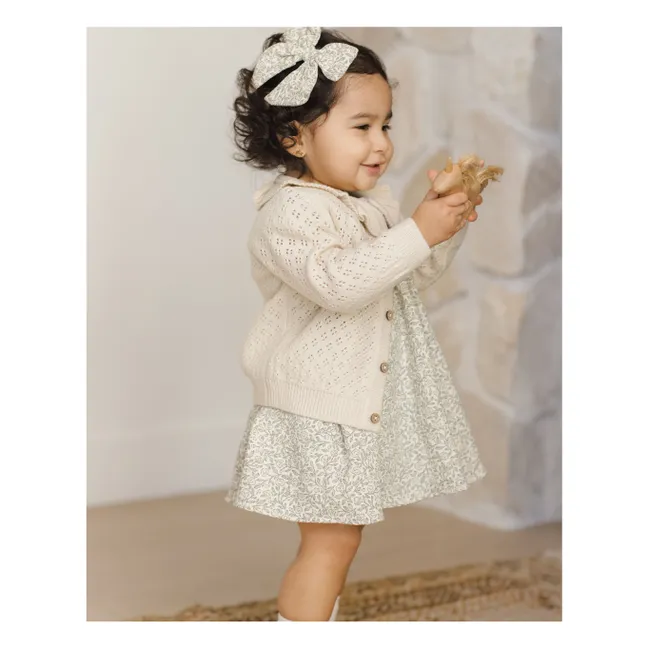 Ruffle-neck vest | Ecru