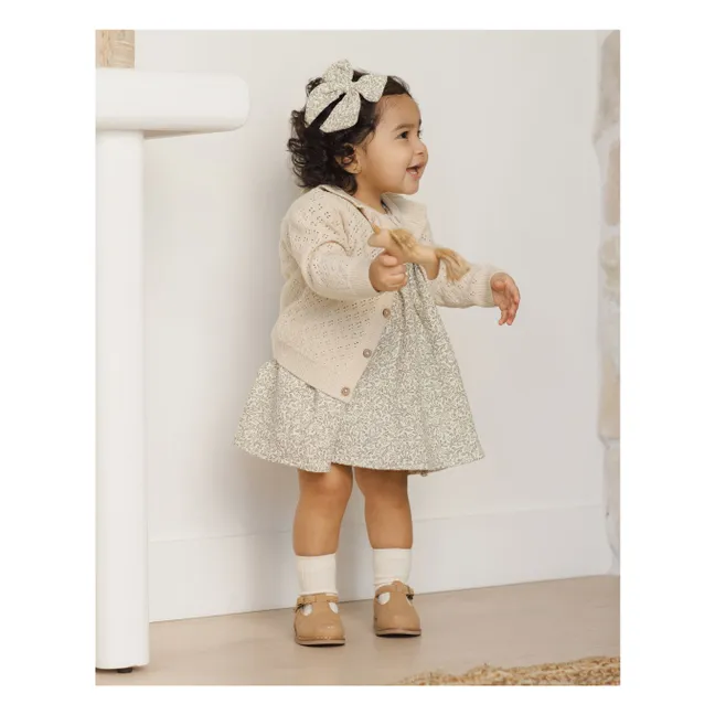 Ruffle-neck vest | Ecru