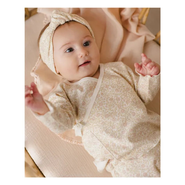 Double-breasted T-shirt and Feet Pants set | Ivory