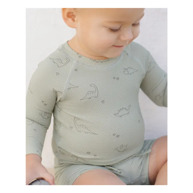 Finn T-Shirt und Rashguard Shorts Set | Seladon