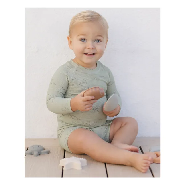 Finn T-shirt and Rashguard Short Set | Celadon