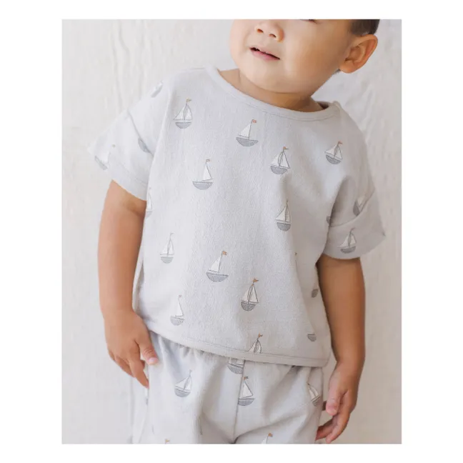 Ensemble T-shirt et Short Voiliers | Bleu gris
