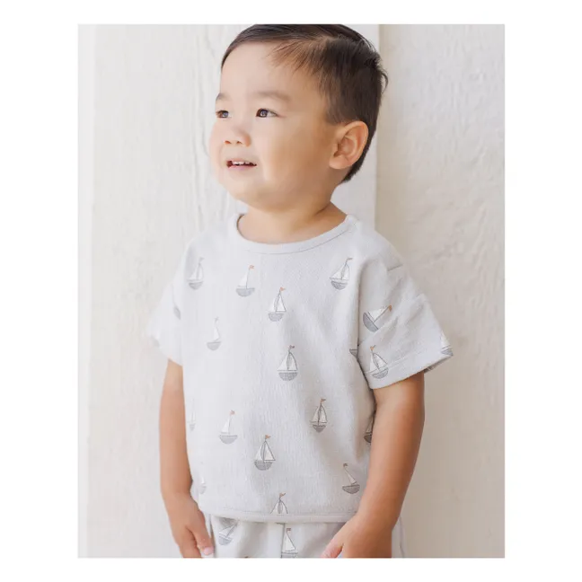 Ensemble T-shirt et Short Voiliers | Bleu gris