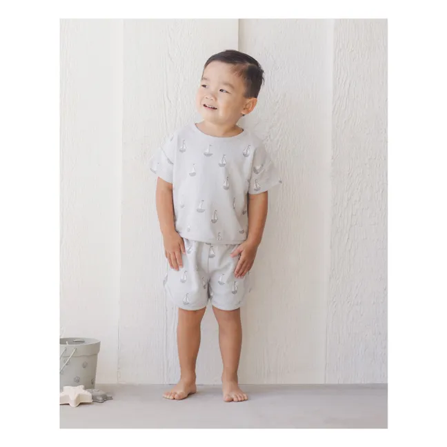 Ensemble T-shirt et Short Voiliers | Bleu gris