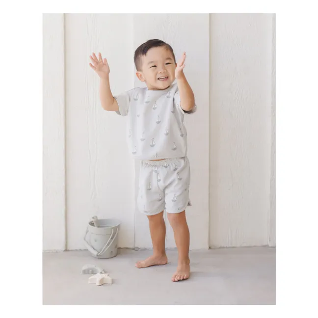 Ensemble T-shirt et Short Voiliers | Bleu gris