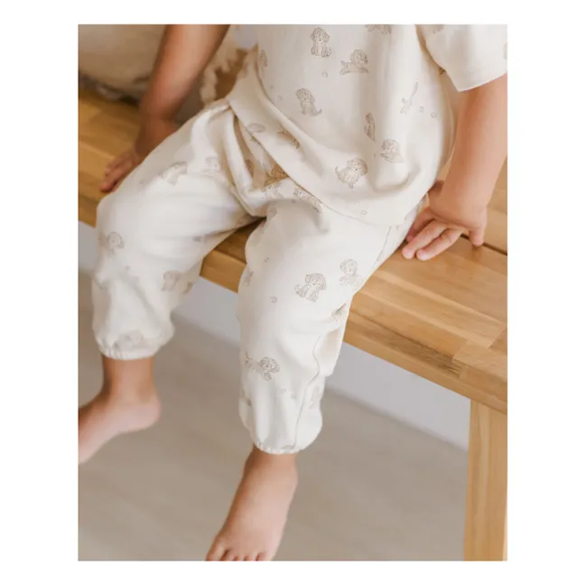 T-shirt and pants set | Ecru