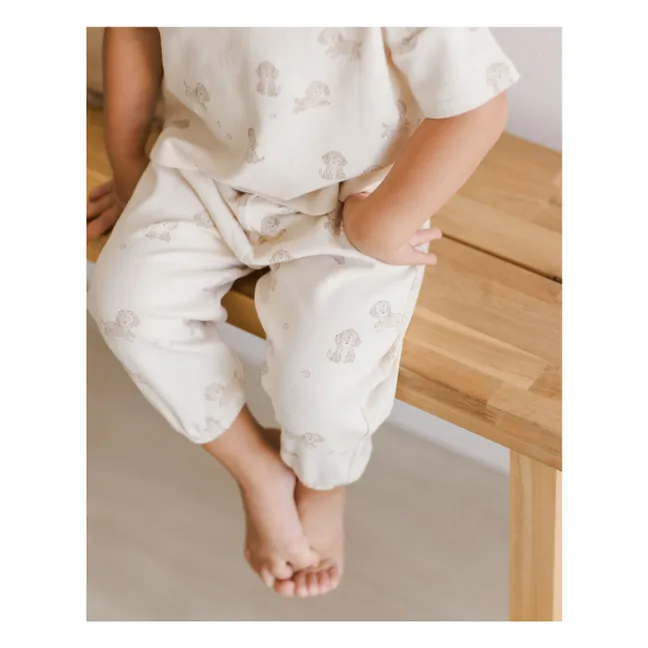 T-shirt and pants set | Ecru