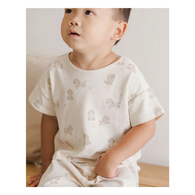 T-shirt and pants set | Ecru