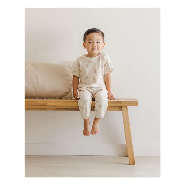 T-shirt and pants set | Ecru