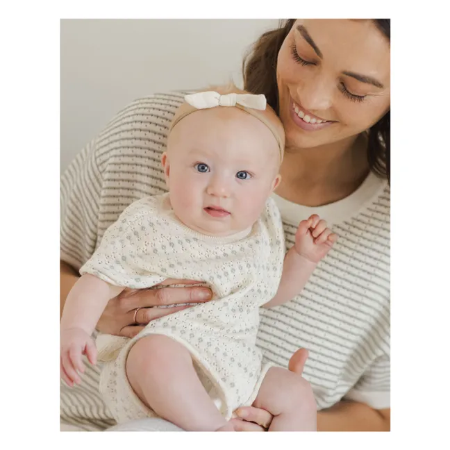 Mesh T-shirt and Short Set | Ivory