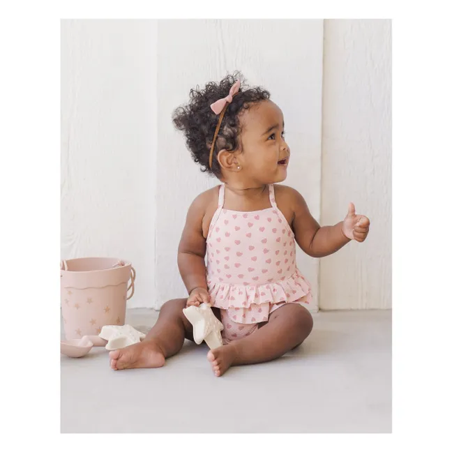 Maillot de Bain Cœurs Volants | Rose