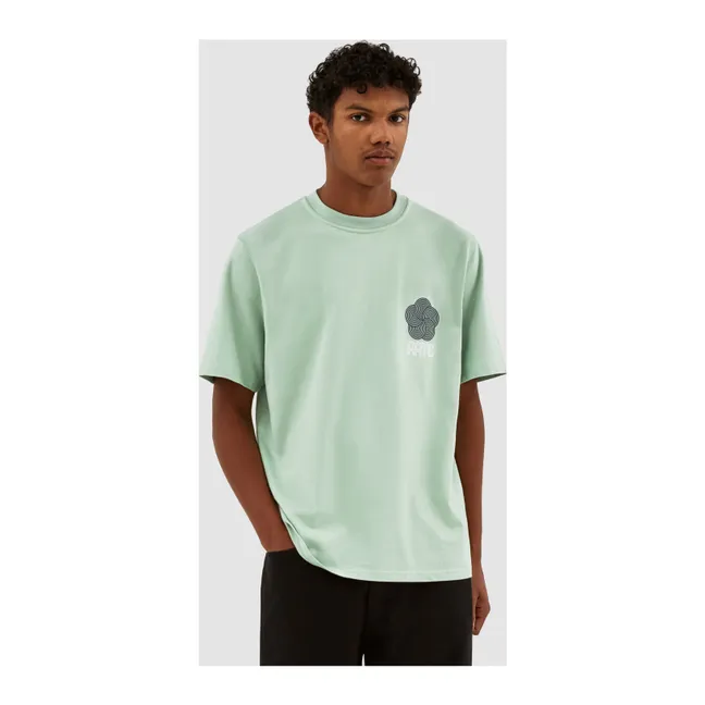T-Shirt Circle Flower | Grün
