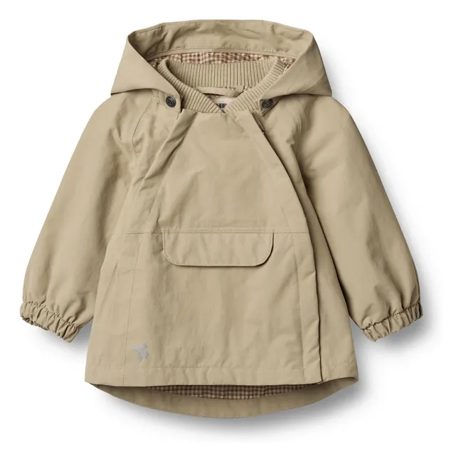Giacca impermeabile in fibra riciclata Sveo Tech | Beige