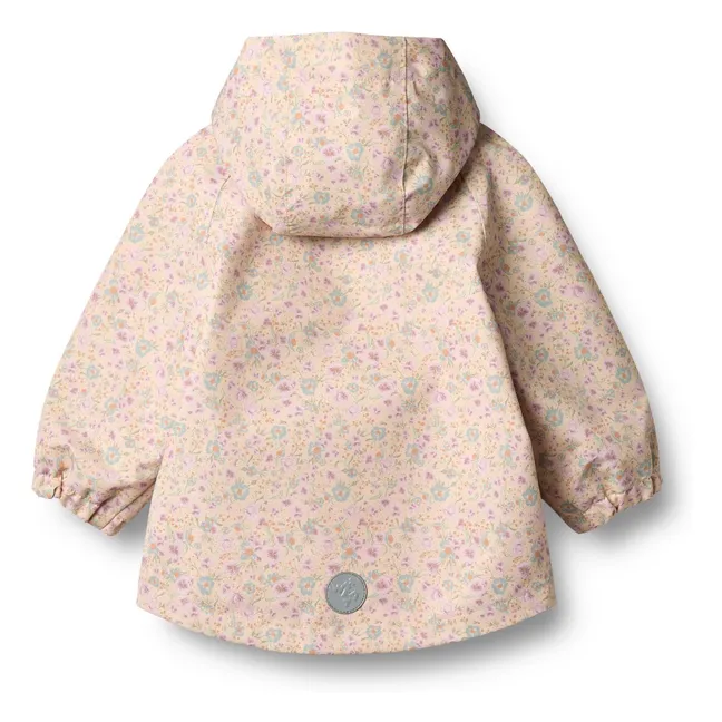 Sveo Tech Waterproof Jacket Recycled Fiber Flowers | Powder pink