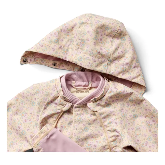 Sveo Tech Waterproof Jacket Recycled Fiber Flowers | Powder pink