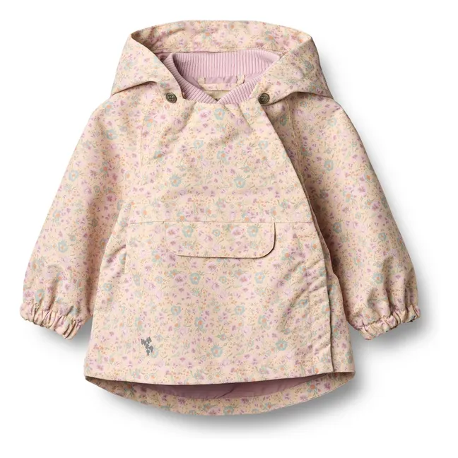 Sveo Tech Waterproof Jacket Recycled Fiber Flowers | Powder pink