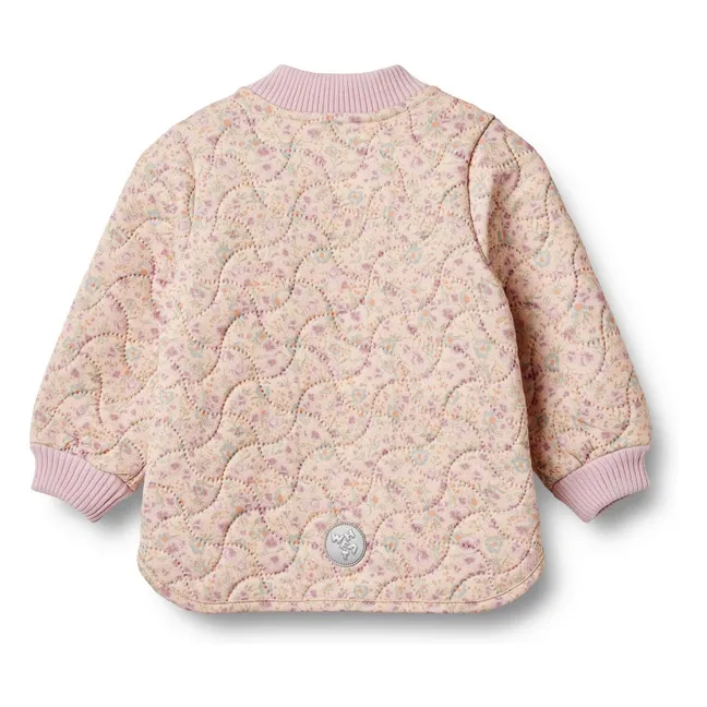 Loui Thermo Jacket Recycled Fiber Flowers | Powder pink