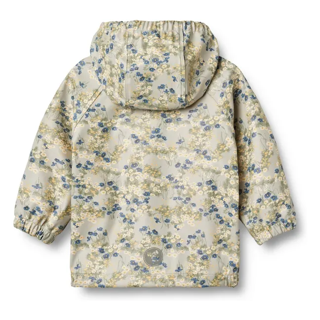 Chaqueta impermeable Chardy Flores Fibras Recicladas  | Beige