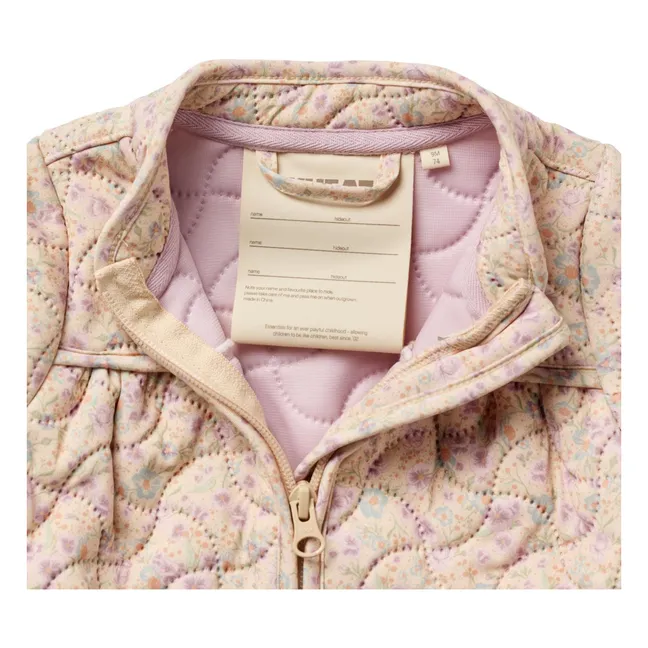 Chaqueta térmica Thilde Fibras Recicladas Flores | Rosa empolvado
