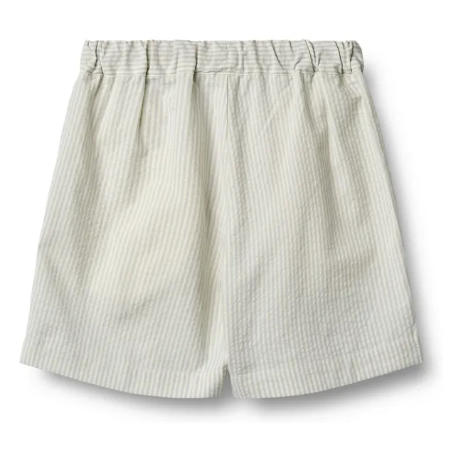 Cuba Striped Organic Cotton Shorts | Beige