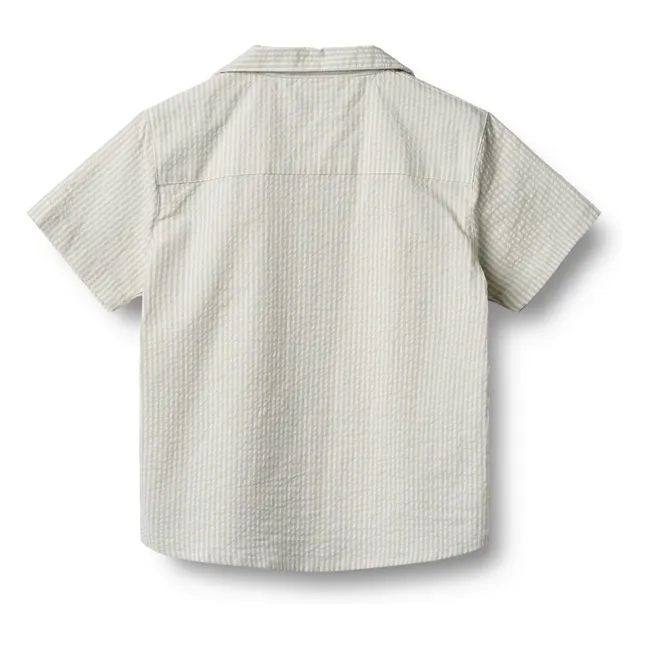 Camisa a rayas de algodón ecológico Anker | Beige
