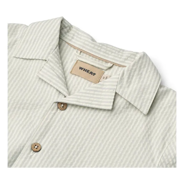 Camisa a rayas de algodón ecológico Anker | Beige