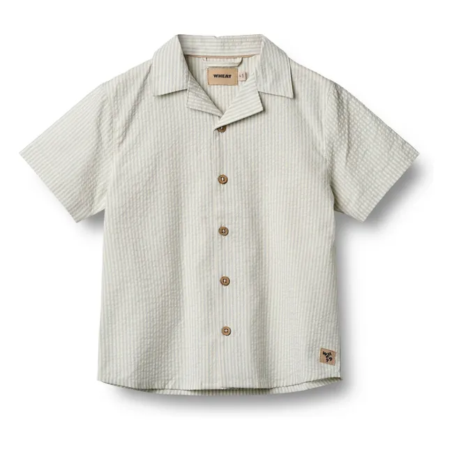 Camisa a rayas de algodón ecológico Anker | Beige