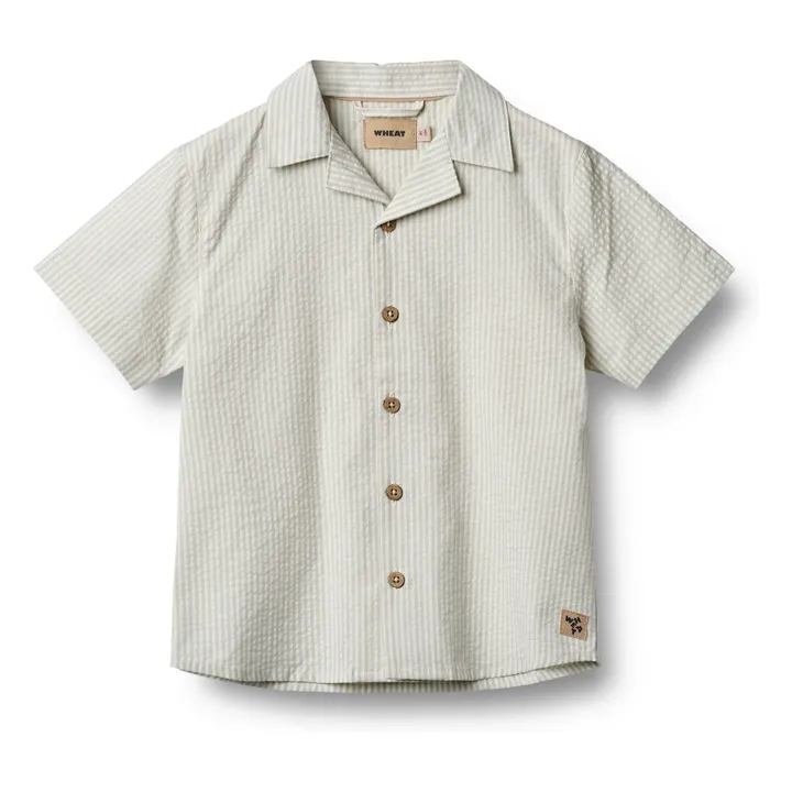 Camisa a rayas de algodón ecológico Anker | Beige- Imagen del producto n°0