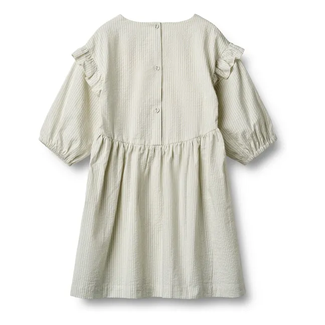 Abito in cotone biologico con maniche a 3/4 | Beige