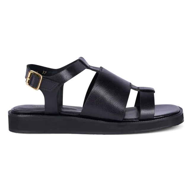 Reana Mic Oxford Sandalen | Schwarz