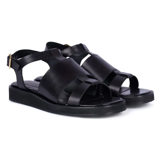 Reana Mic Oxford Sandalen | Schwarz