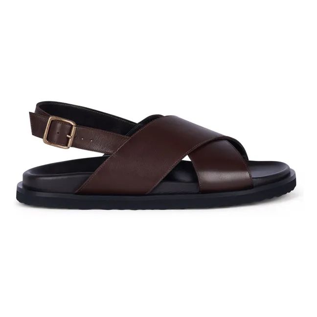 Yoko Oxford Sandalen | Schokoladenbraun