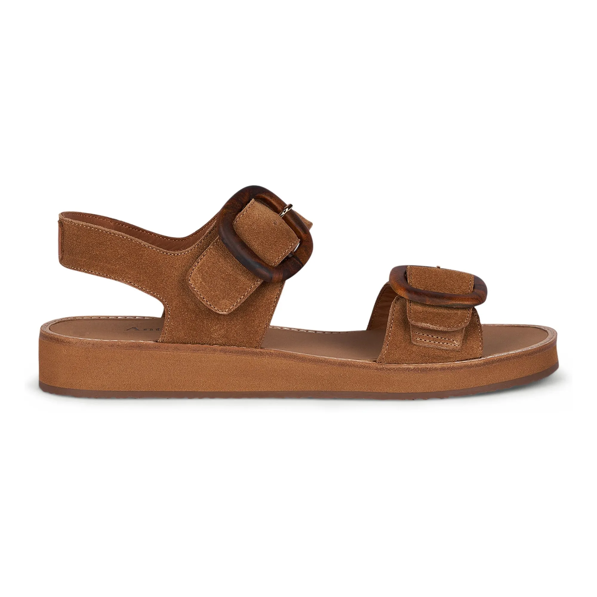 Anthology Paris Natural Betty Mic Suede Sandals